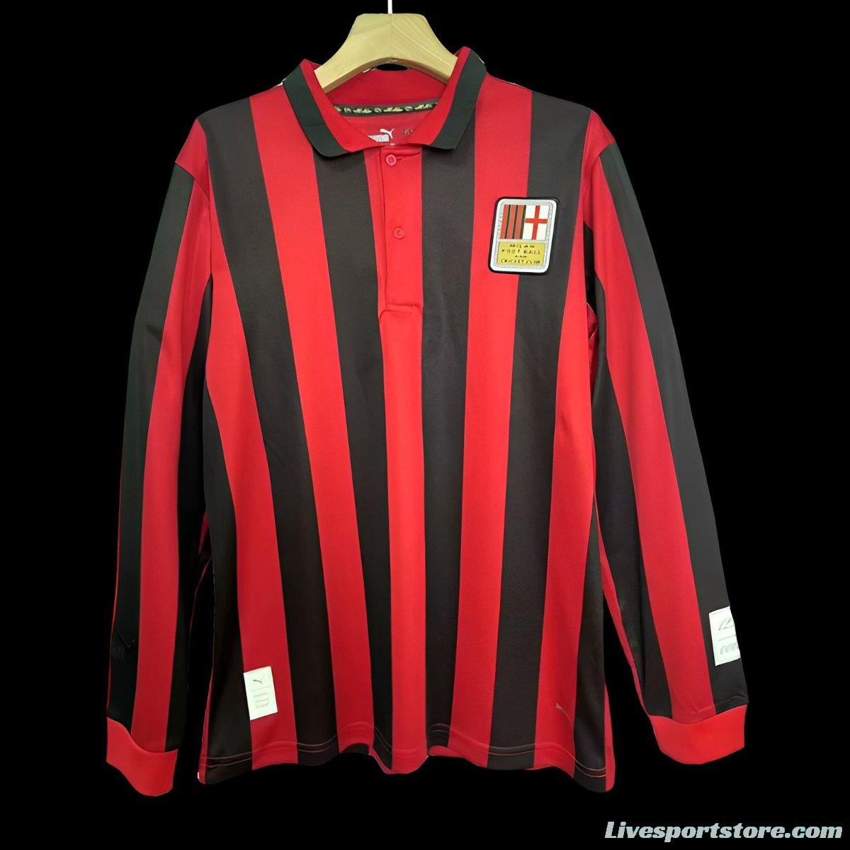 Limited Version 24/25 AC Milan Home 125Th Anniversary Long Sleeve Jersey