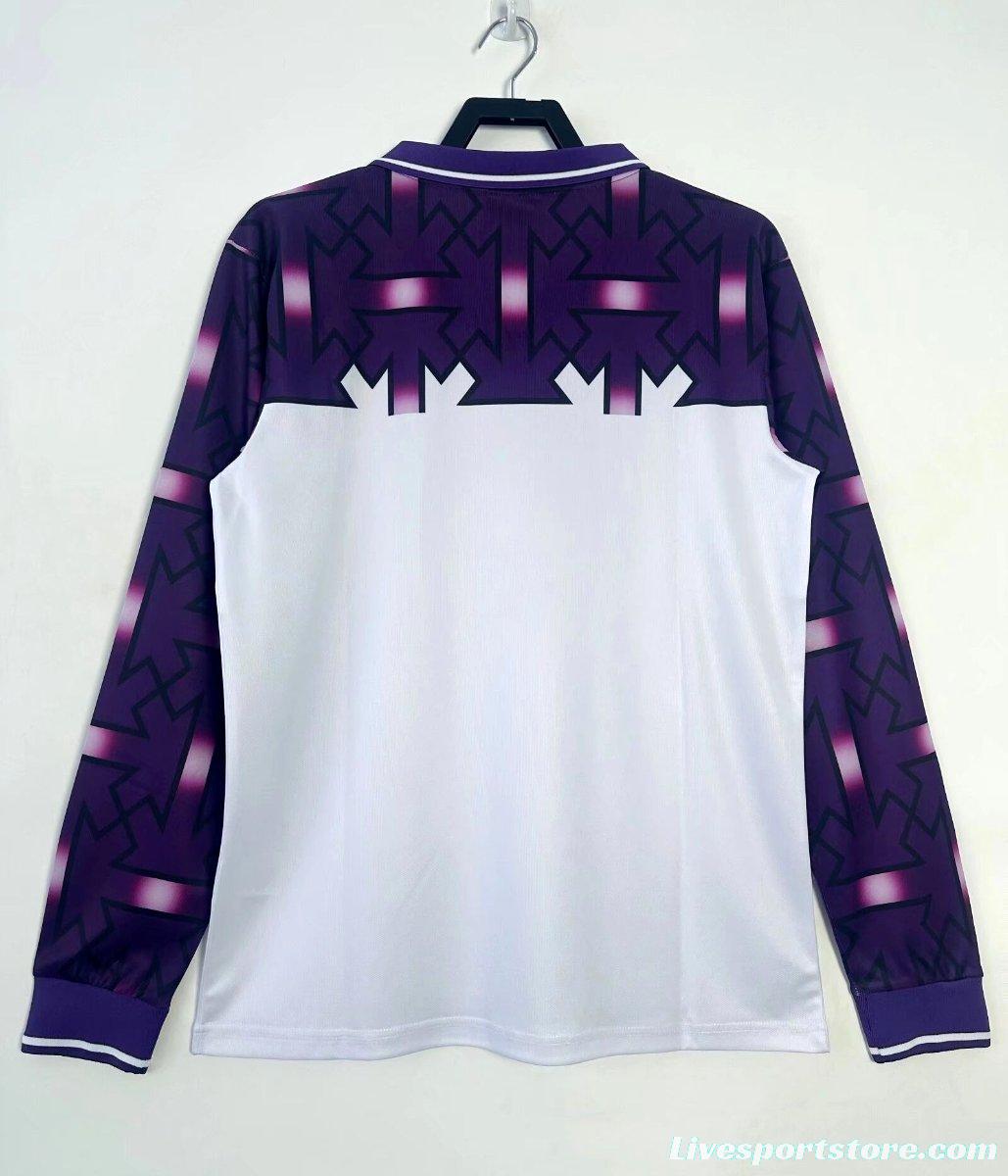 Retro 92/93 Fiorentina Away Long Sleeve  Jersey